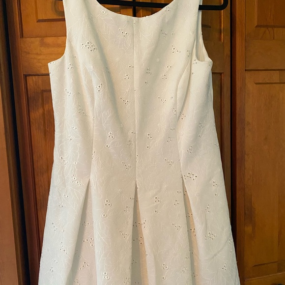 Eliza J Dresses & Skirts - Eliza J Cream Eyelet Midi Dress